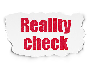Image showing Business concept: Reality Check on Torn Paper background
