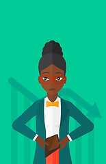 Image showing Bancrupt business woman.