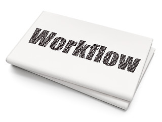 Image showing Business concept: Workflow on Blank Newspaper background