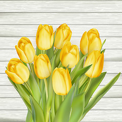 Image showing Yellow tulips. EPS 10