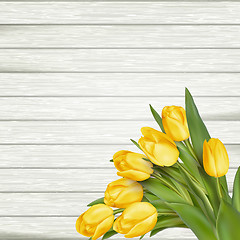 Image showing Yellow tulips. EPS 10