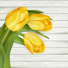 Image showing Yellow tulips. EPS 10