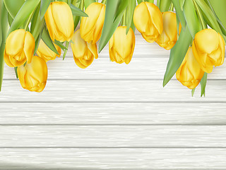 Image showing Yellow tulips. EPS 10