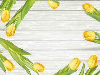 Image showing Yellow tulips. EPS 10