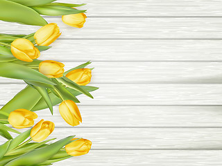 Image showing Yellow tulips. EPS 10