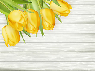 Image showing Yellow tulips. EPS 10