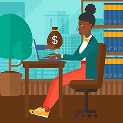 Image showing Business woman working in office.