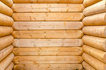 Image showing Cut of wooden wall of house