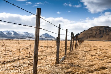 Image showing Fence of a farm