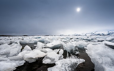 Image showing Icebergs at glacier lagoon 