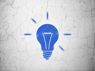 Image showing Business concept: Light Bulb on wall background