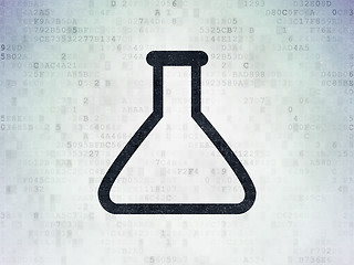 Image showing Science concept: Flask on Digital Paper background