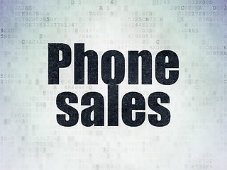 Image showing Marketing concept: Phone Sales on Digital Paper background