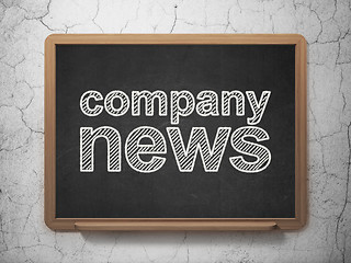 Image showing News concept: Company News on chalkboard background