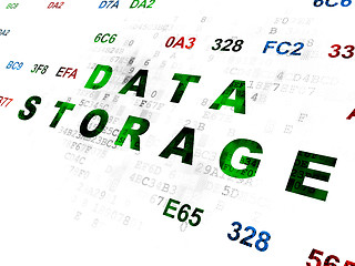 Image showing Data concept: Data Storage on Digital background