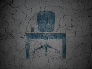 Image showing Business concept: Office on grunge wall background
