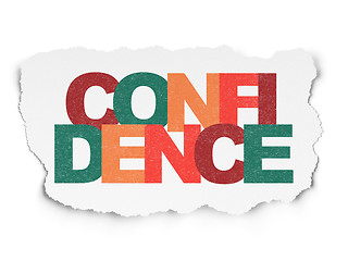 Image showing Business concept: Confidence on Torn Paper background