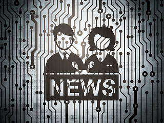 Image showing News concept: circuit board with Anchorman