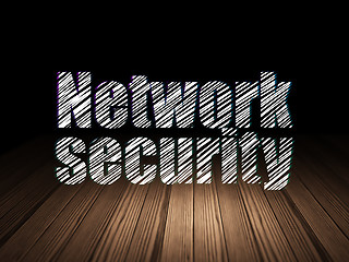 Image showing Privacy concept: Network Security in grunge dark room