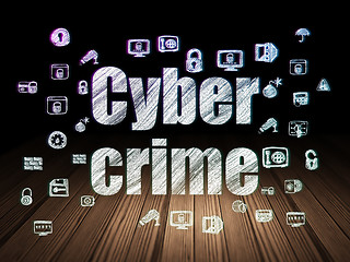 Image showing Protection concept: Cyber Crime in grunge dark room