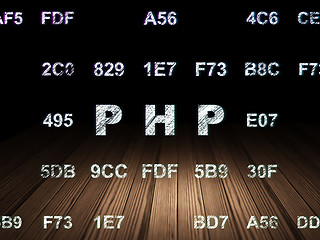 Image showing Software concept: Php in grunge dark room