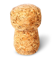 Image showing Closeup of champagne cork vertically top view