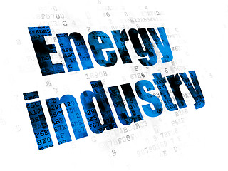 Image showing Manufacuring concept: Energy Industry on Digital background