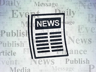 Image showing News concept: Newspaper on Digital Paper background