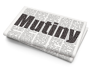 Image showing Political concept: Mutiny on Newspaper background