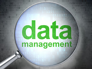 Image showing Information concept: Data Management with optical glass