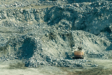 Image showing Surface mining and machinery in open pit mine