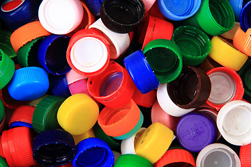 Image showing color plastic caps background