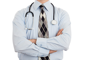 Image showing Doctor with stethoscope, isolated