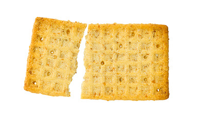 Image showing Broken cracker isolated