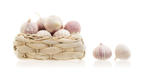 Image showing Raw garlic (small) isolated