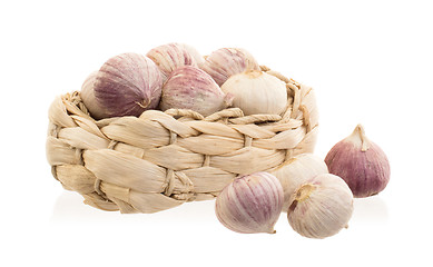 Image showing Raw garlic (small) isolated