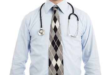 Image showing Doctor with stethoscope, isolated