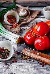 Image showing Appetizer with marinated tomatoes