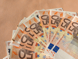 Image showing Fifty Euro notes