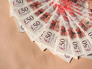 Image showing Fifty Pound notes