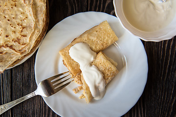 Image showing Fried tasty pancakes 