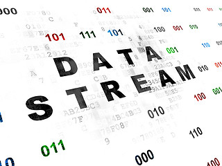 Image showing Information concept: Data Stream on Digital background