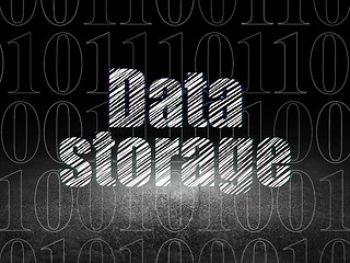 Image showing Information concept: Data Storage in grunge dark room
