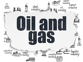 Image showing Industry concept: Oil and Gas on Torn Paper background