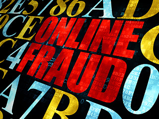 Image showing Safety concept: Online Fraud on Digital background