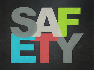 Image showing Protection concept: Safety on School Board background