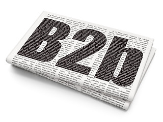 Image showing Finance concept: B2b on Newspaper background