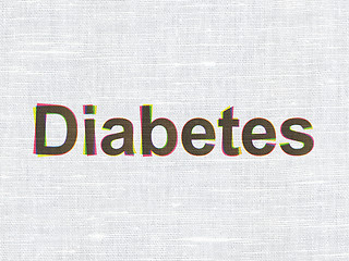 Image showing Medicine concept: Diabetes on fabric texture background