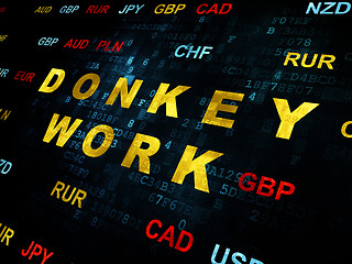 Image showing Business concept: Donkey Work on Digital background