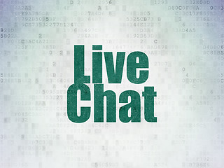 Image showing Web development concept: Live Chat on Digital Paper background